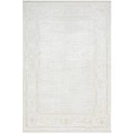 Karmen Halı Elegance Eg002A Gri Halı Bej Detaylı Çerçeveli Modern Viskon Doğal Iplik Bambu Halı Tozu Az,78 X 300