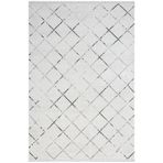 Karmen Halı Elegance Eg010A Beyaz Halı Geometrik Detaylı Modern Viskon Doğal Iplik Bambu Halı Tozu Az Salon Halı,78 X 300
