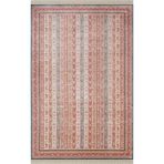 Karmen Halı Imperial Luxe Il006R Koyu Mavi Kırmızı Halı Çerçeve Klasik Desen 100 Tarak Bambu Viskon İpek Serisi,240 X 340