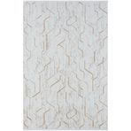 Karmen Halı Lotus Plus 08581A Beyaz Halı Bej Abstract Detaylı Modern Ince Akrilik Tozuaz Salon Halısı Koridor,240 X 340
