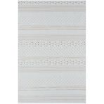 Karmen Halı Lotus Plus 08582A Beyaz Halı Bej Kilim Desenli Modern Ince Akrilik Tozuaz Salon Halısı Yatak Odası,80 X 150