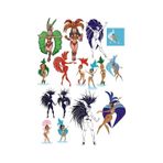 Karnaval Girls Sticker Set 15 Parça Telefon, Tablet, Defter, Laptop Sticker