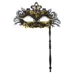Karnaval Süsleme Maskeleri Parti Eğlencesi Muhteşem Retro Elmas Kaplamalı Metal Kalıp Yarım Yüz Seti El Tipi Metal Yarım Yüz Seti (Karpuz Kırmızı, Tek Boyut)