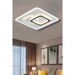Karo White 3 Renk Modern Plafonyer LED Avize - Beyaz