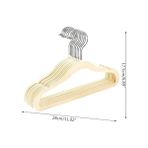 Karokstore 10 Adet Çocuk Bebek Askısı, Kadife Kaymaz Sağlam Elbise Askısı, 360 Derece Döner Kancalı Gömlek Pantolon Tshirt Mont Askı (Ekru)