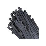 Karokstore 100 Adet Elektrik Kablosu Kablo Bağı Klips Plastik Kelepçe Cırt Cırt Kelepçe 25 Cm-3.6 mm (100, Siyah) - standart