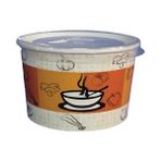 Karokstore 100 Adet Kapaklı Karton Çorba Kasesi 16 Oz