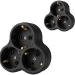 Karokstore 2 Adet Koyu Füme 3’lü Priz Dönüştürücü, Şık ve Dayanıklı Tasarımıyla Ev ve Ofislerde Güvenli Kullanım Sunar. Topraklı, Isıya Dayanıklı ve Çocuk Korumalı Yapısıyla Uzun Ömürlüdür.