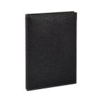 Karokstore 2k 4910 Defter 17X24 Cm. Çizgili 160 Yapraklı Deri Hilton Desen Kapaklı Siyah, Siyah - Standart