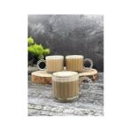 Karokstore 6'lı Cam Boncuk Kulplu Bardak Seti – 130 ml Şeffaf Kupa Bardak, Çay Kahve Su Meşrubat Için Şık ve Dayanıklı Tasarım