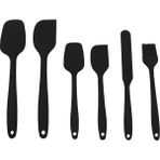 Karokstore 6'lı Silikon Mutfak Seti, Yapışmaz Spatula, Kaşık, Bıçak, Pasta Fırçası, Yumurta Fırçası Yanmaz Yapışmaz Mutfak Pasta Slikon Yumurta Fırçası Kaşık Bıçak Spatula Seti - standart