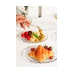 Karokstore 6’lı Oval Desenli Cam Kase Sunum Seti – Şık ve Dayanıklı Çerezlik, Tatlı Kasesi, Meze ve Ikramlık Sunum Tabakları