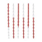 Karokstore 6PC1031 6mm 25 Metre Plastik Trafik Zinciri, Kırmızı Beyaz - standart