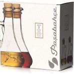 Karokstore 80108-2&APOS;LI Set Yağ ve Sirke Şişesi, Plastik Mantarlı, Olivia Toskana, Sirke Sürahisi ve Yağ Sürahisi, 2'li Set - standart