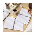 Karokstore A5 Spiralli Karton Kapak 2’li Set Kareli Okul Defteri 80 Yaprak, Ders Programlı Leopar - Standart