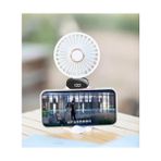 Karokstore Aet Mini Klima 5 Kademeli Şarjlı Taşınabilir Dijital LED Göstergeli El Fanı Vantilatör - Beyaz