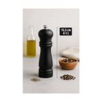 Karokstore Ahşap Tuz ve Karabiber Öğütücü | 15.5 cm Siyah Bambu Baharat Değirmeni | Ayarlanabilir Seramik Öğütücü Mekanizma | Şık ve Dayanıklı Mutfak Aksesuarı - standart