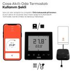 Karokstore Akıllı Oda Termostatı Kablosuz Kombi Kontrolü V5