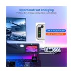 Karokstore Bağımsız Anahtarlı 5'li Işıklı Akım Korumalı Çoklu Priz, 2x USB - 2x Type-C Giriş, Metal Ön Panel