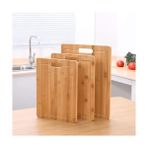 Karokstore Bambu Kesme Tahtası Seti, Kalın Kaliteli Ahşap, Farklı Ebatlar, Kolay Temizlenir (30X20)