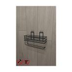 Karokstore Banyo Yapışkanlı Raflı Kağıt Rulo Havluluk Peçetelik Havlu Kağıltlık Siyah Banyo Mutfak Düzenleyici Raf Banyo Düzenleyici Mutfak Rafı