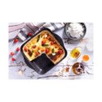 Karokstore Borcam Non-Stick Fırın Tepsisi, Yapışmaz, Siyah, 22 x 22 x 5.9 cm