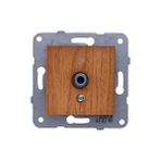 Karokstore / Ceviz Uydu Prizi F Konnektörlü 10 Db Mekanizma ve Düğme/kapak Vakumlu Paket - standart