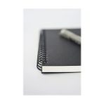 Karokstore Çizgisiz Spiralli Not Defteri, A5 Boyut (15X21 Cm), 60 Yaprak, 90GR. Ivory Kağıt, Ofis Için Uygun (Siyah) - Standart