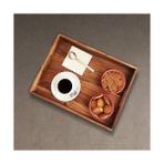 Karokstore Doğal Akasya Ağacı Ahşap Çay, Kahvaltı ve Sunum Tepsisi – El Yapımı, Dekoratif ve Çok Amaçlı Servis Tepsisi (Akasya, 48X34 Cm) - standart