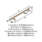 Karokstore | Dolap Çekme | Altın Şampanya | 7-9/16 Inç (192 Mm) Merkezden Merkeze | Çubuk Çeker | 1 Paket | Çekmece Çekme | Çekmece Kolu | Dolap Donanımı - standart