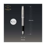 Karokstore Dolma Kalem | Paladyum Süslemeli Paslanmaz Çelik | Orta Uçlu Dolma Kalem | Hediye Kutusu - Standart