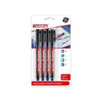 Karokstore Edding ED149B499 Silgili Asetat Kalem 1mm 4'lü Karışık Siyah/kırmızı/mavi/yeşil - Standart