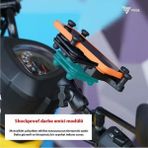 Karokstore GA11 Motosiklet Bisiklet Telefon Tutucu Ister Ayna Ister Gidon Tuttur Ikisi Bir Arada Şok Emici Damperli (Shockproof, Gidon ve Ayna Montajı)
