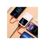 Karokstore H007 20000 Mh Pd 45W ve USB 120W Fast Hızlı Şarj Dahili Type C ve Lightning Kablolu Dünya Standartlarına Uygun Polymer Batarya Birebir Amper LCD Göstergeli Powerbank