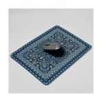 Karokstore Halı Kilim Desenli Mousepad Renkli Kaymaz Kauçuk Taban 32X24CM Oyuncu/ofis Uyumlu (Mavi) - standart