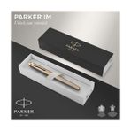 Karokstore Im Brushed Metal Altın Tasarımlı Dolma Kalem, Orta Kalınlıkta Uç, Mavi Mürekkep (1931656) - Standart
