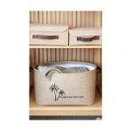 Karokstore Jüt Kapaklı Dolap Içi Organizer Takı, Makyaj, Banyo, Ofis Düzenleyici Saklama Kutusu 30X23X13 cm