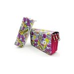 Karokstore Kalem Kutusu Wow Oops Boom Smile Desenli Kawai Organizer Kalemkutu Vegan Deri Üç Bölmeli Kalemlik - Standart
