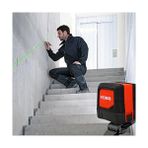 Karokstore KBL91G 30 Metre Profesyonel Yatay ve Dikey Otomatik Hizalamalı Yeşil Çapraz Çizgi Lazer Distomat, Kırmızı/siyah