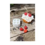 Karokstore Kiraz Dörtlü Mum Kalıbı (Silikon) (2,5 x 2 x 1,8 Cm) (Küçük Süsleme Kalıbı) 1 Adet - standart