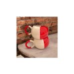 Karokstore Kırmızı Beyaz Model Çay Kahve Hediyelik 2 Li El Yapımı Seramik Kupa