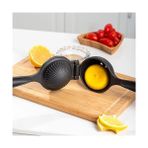 Karokstore Kocapazar Döküm Limon Sıkacağı Limon Presi Büyük Boy 24CM, Siyah Metal Limon Sıkacağı, Döküm Naranciye Sıkacağı
