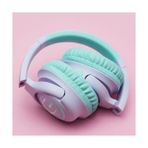 Karokstore LED Işıklı Güvenli Ses Sınırlı 45 Saat Oynatma Süreli Bluetooth Çocuk Kulaklığı Lila - standart