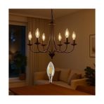 Karokstore LED Rustik Mum Buji Ampul – E14 Duy, 4W (35W Eşdeğer), 3000K Günışığı, 400 Lümen – 220-240V, 3.5X10 cm – 10’lu Paket