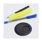 Karokstore Masa Üstü Kablo Kanalı Deliği Kapağı Siyah Masa Kapağı 6 cm (5 Adet) - standart