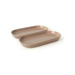 Karokstore Mat Toprak Noyan Kayık Tabak 2 Adet 26 cm 977 - standart