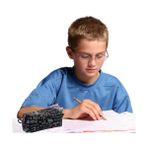 Karokstore Matematik Formüllü Kalem Kutusu, Tek Gözlü, Siyah Beyaz Desenli, Fermuarlı Okul Kalemliği - Standart