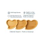 Karokstore Mta -Tech 3 Bölmeli Doğal Ahşap Kuruyemişlik ve Sunum Tabağı – Çerez, Atıştırmalık, Lokum, Çikolata, Kuru Meyve, Sos ve Meze Servisi Için,ev, Ofis, Kahve Yanı, Parti ve Piknik Kullanımına Uygun - standart