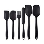 Karokstore Newk Dayanıklı Silikon Spatula Seti, 6 Parça Set, Yapışmaz Kauçuk Spatula Mutfak Gereçleri Paslanmaz Çelik Çekirdekli, Pişirme ve Karıştırma, Bulaşık Makinesinde Yıkanabilir Fırın, Siyah - standart