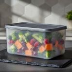 Karokstore No Frost Silikon Yumuşak Kapalı Saklama Kabı Dondurucu ve Buzluk Saklama Kabı 3150 Ml, Kapaklı No Frost Saklama Kabı 3150 Ml, Derin Dondurucu Saklama Kabı 3150 ml - standart
